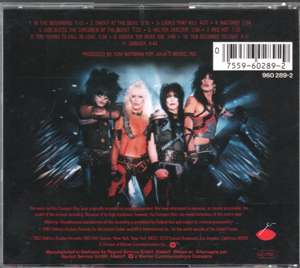 Mötley Crüe - Shout At The Devil - Cd