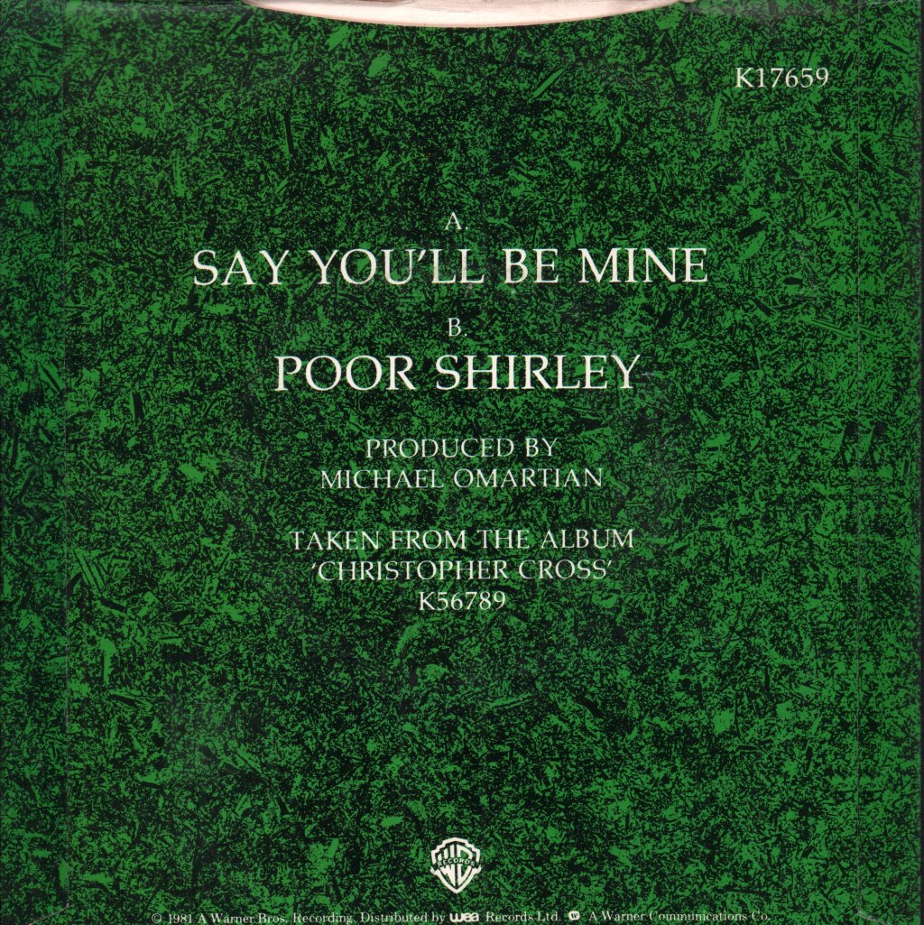 Christopher Cross - Say You'll Be Mine - 7 Inch