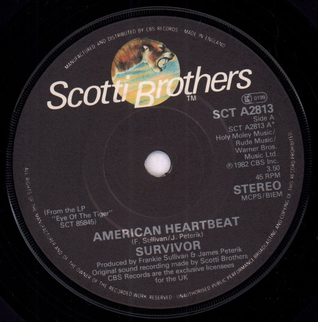 Survivor (AOR Group) - American Heartbeat - 7 Inch