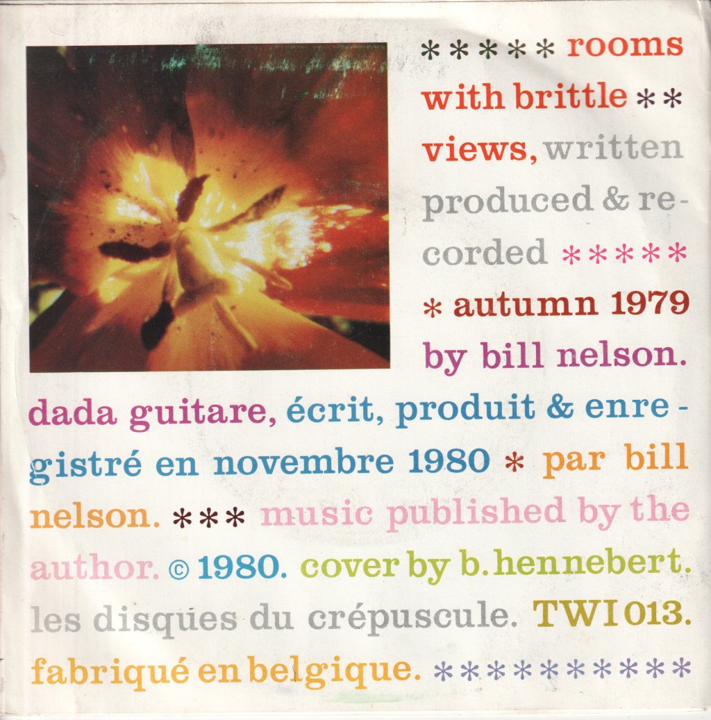 Bill Nelson - Rooms With Brittle Views - 7 Inch