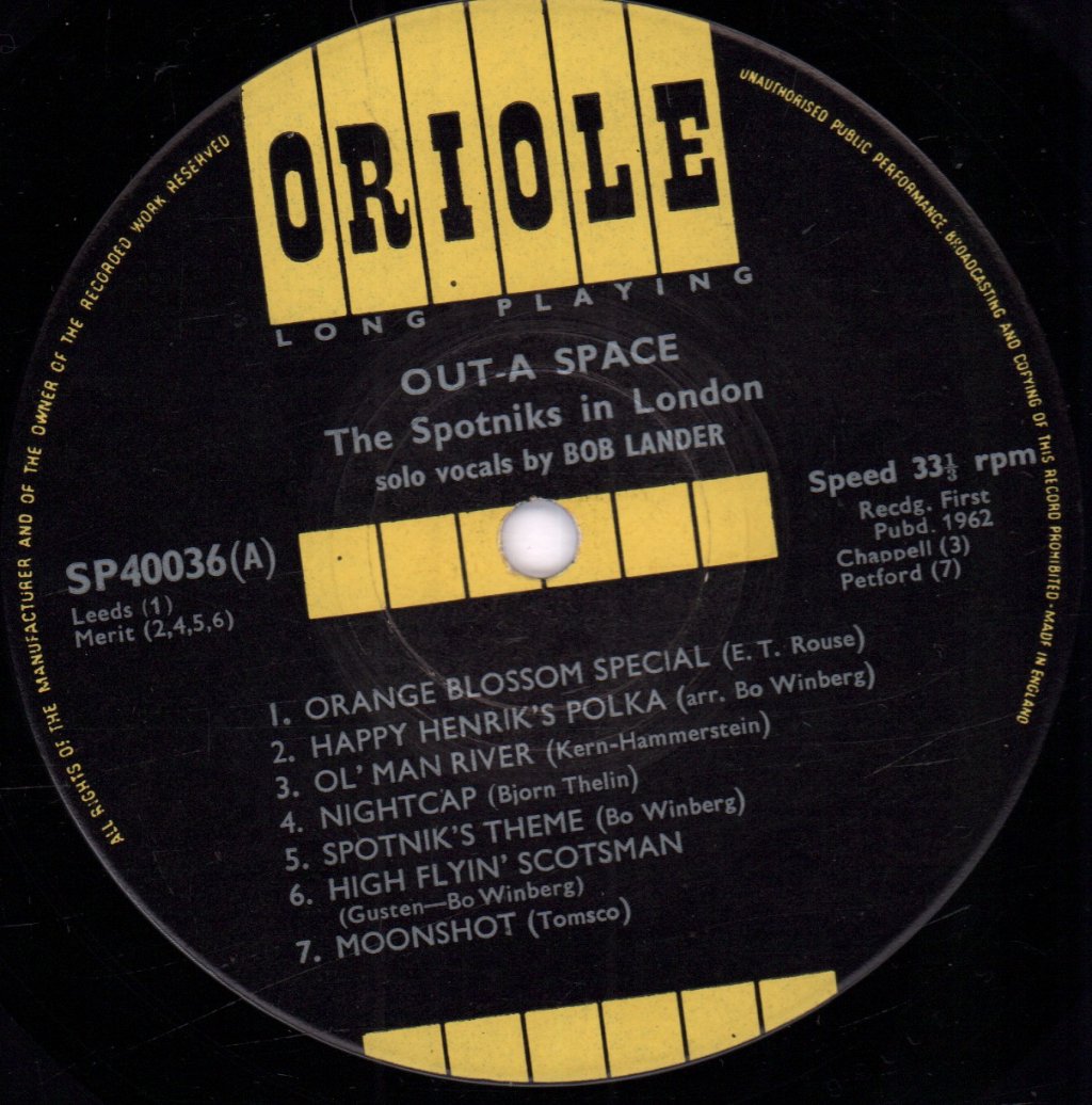 Spotnicks - Out-A Space The Spotnicks In London - Lp