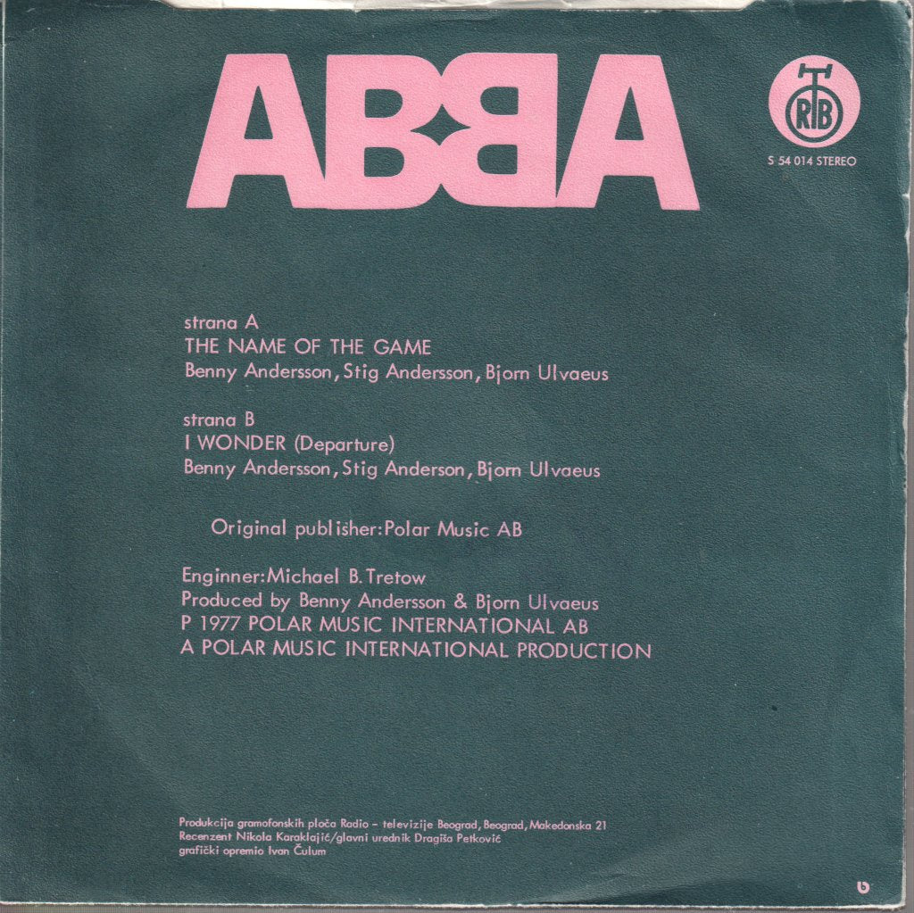 ABBA - Name Of The Game - 7 Inch