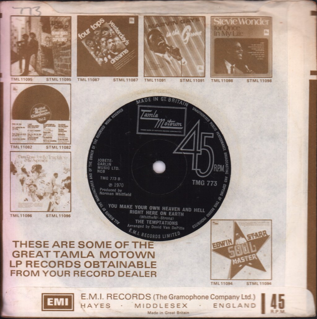 Temptations - Just My Imagination - 7 Inch