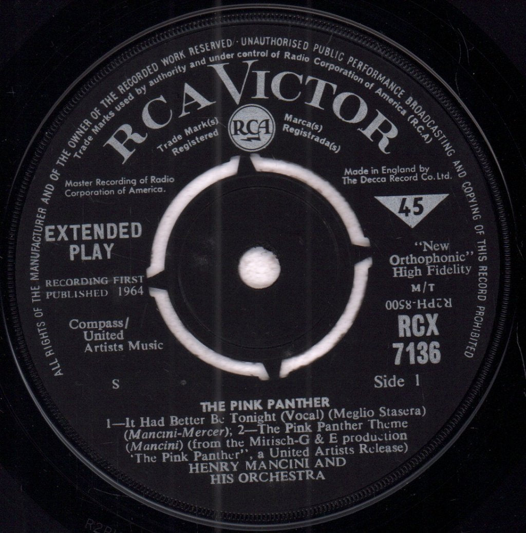 Henry Mancini - Pink Panther Theme Music From The Film Score - 7 Inch