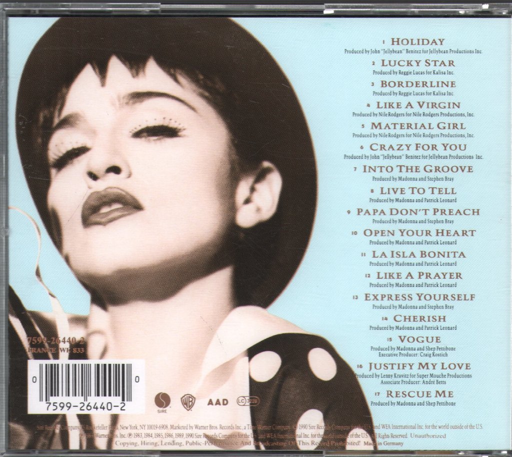 Madonna - Immaculate Collection - Cd