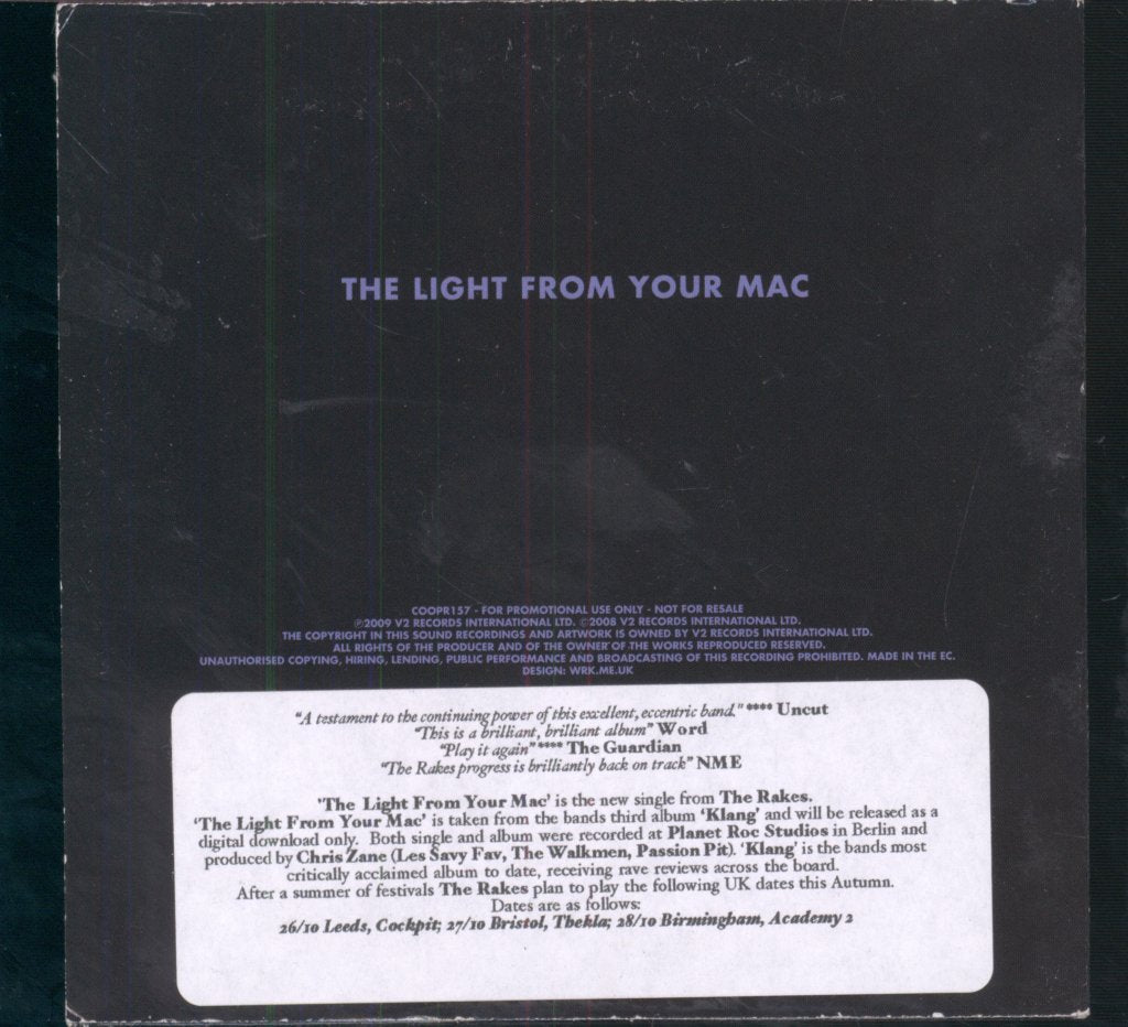 Rakes (Indie Group) - Light From Your Mac - Cd