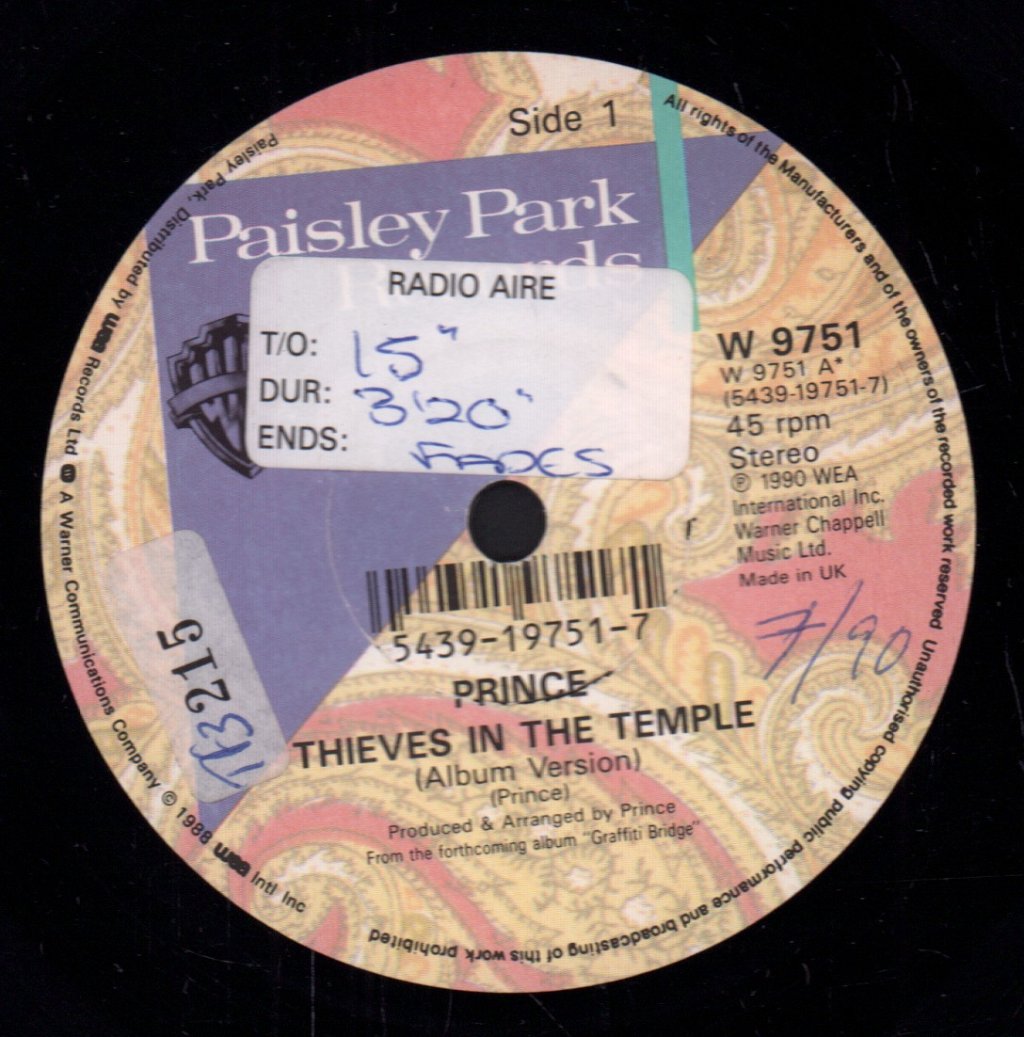 Prince - Thieves In The Temple - 7 Inch