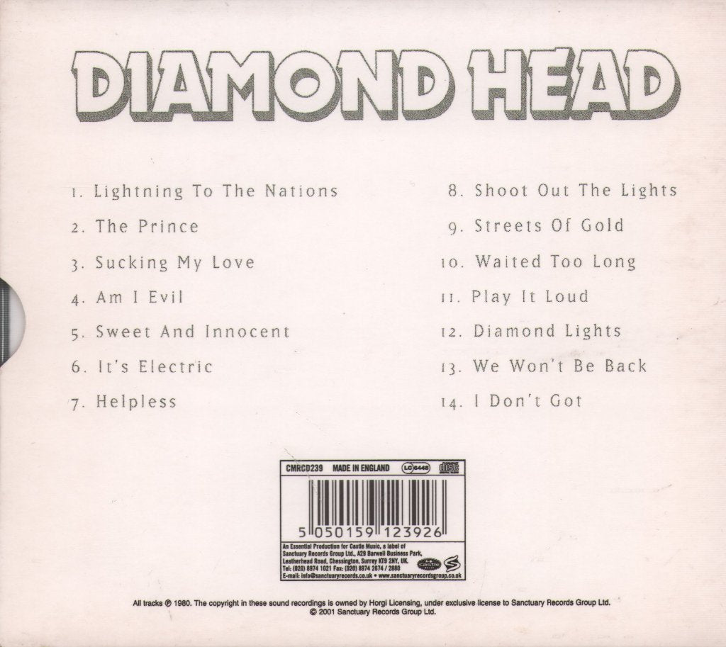 Diamond Head - Lightning To The Nations - Cd