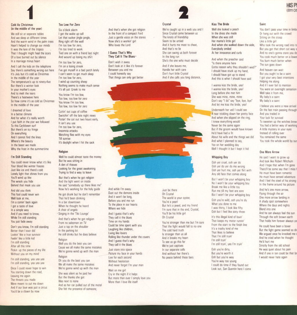 Elton John - Too Low For Zero - Lp