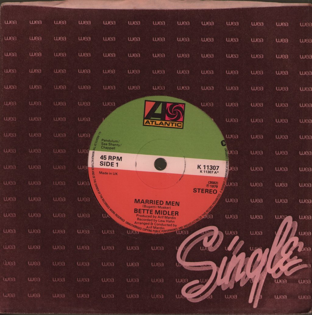 Bette Midler - Married Men - 7 Inch