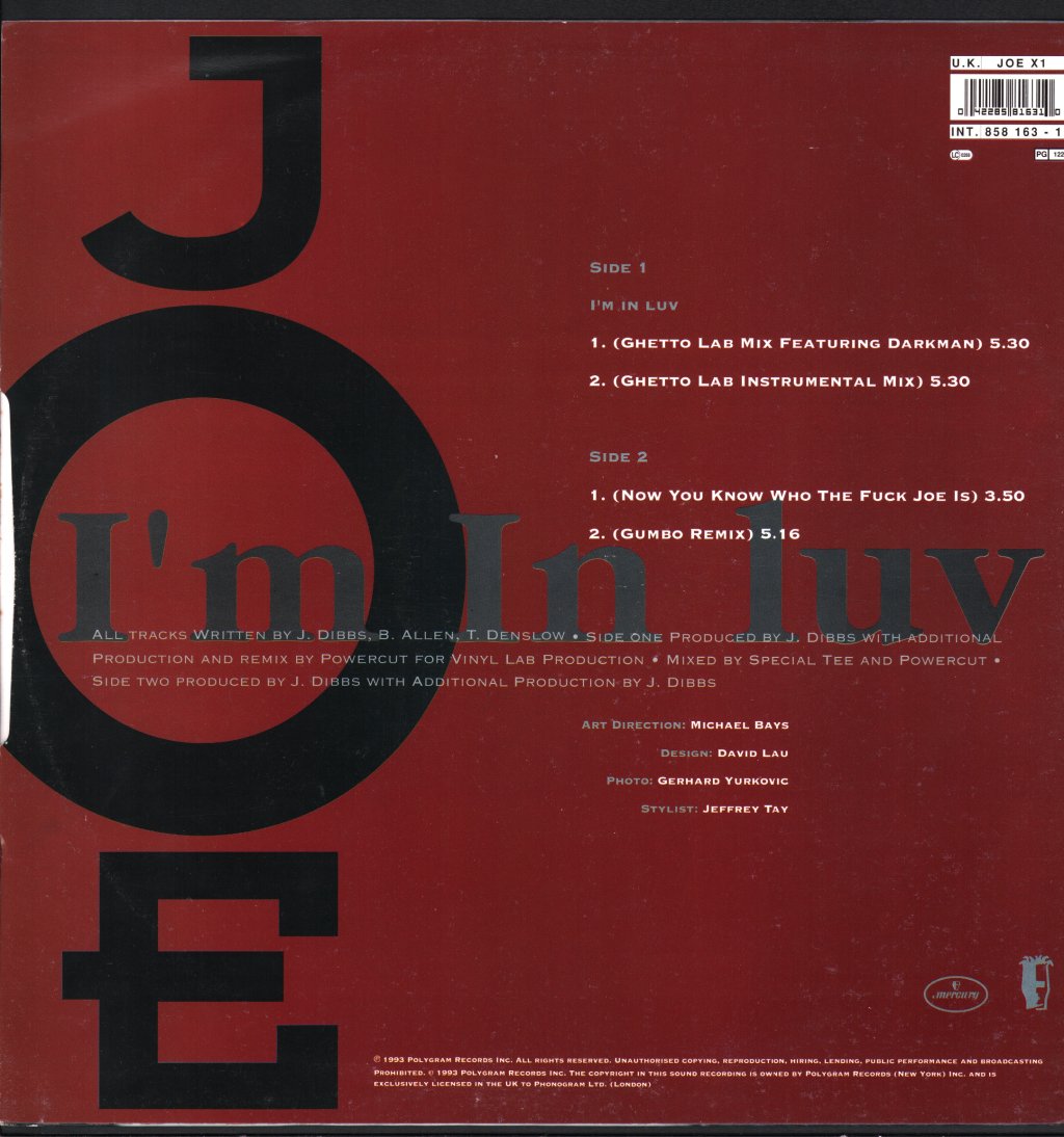 Joe (Urban) - I'm In Luv - 12 Inch