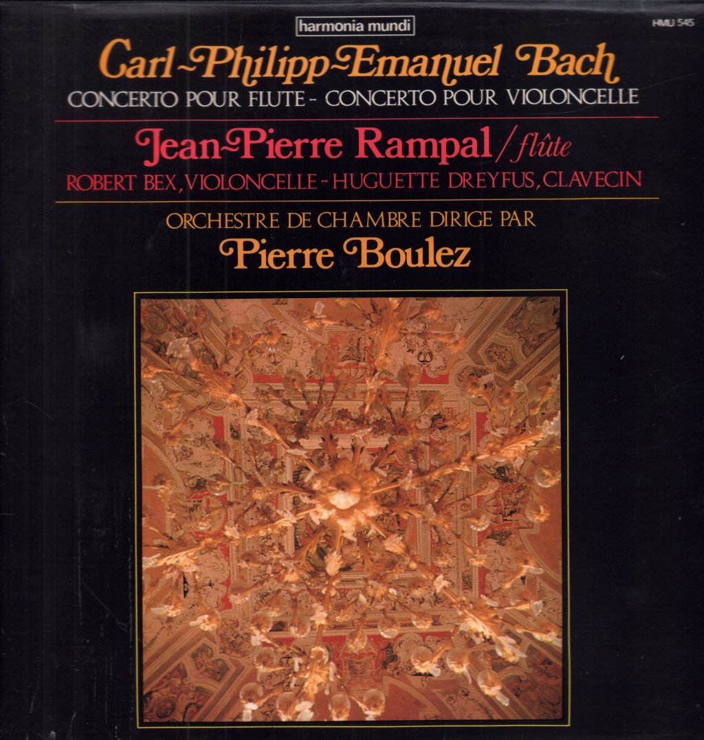 Carl Philipp Emanuel Bach - Concerto Pour Flute Concerto Pour Violoncelle - Lp