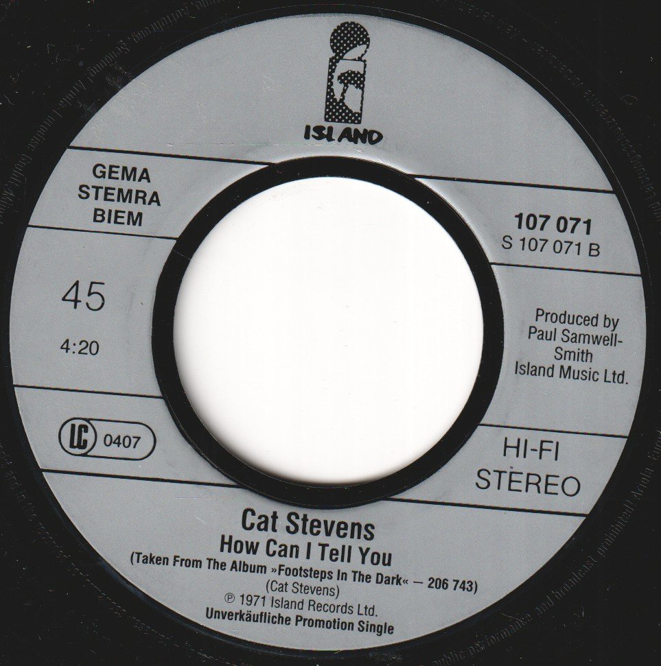 Cat Stevens - I Never Wanted To Be A Star - 7 Inch