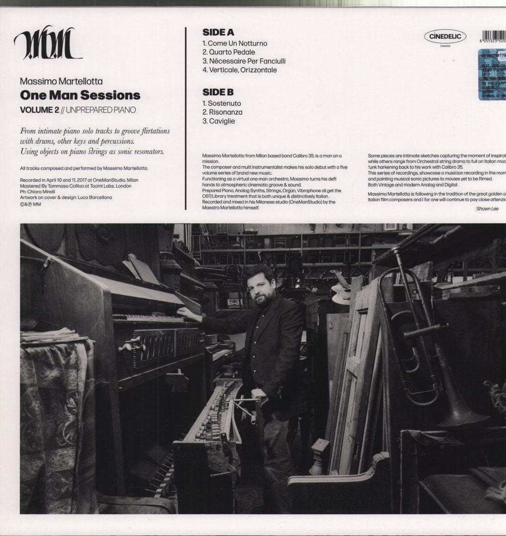 Massimo Martellotta - One Man Sessions Volume 2//Unprepared Piano - Lp