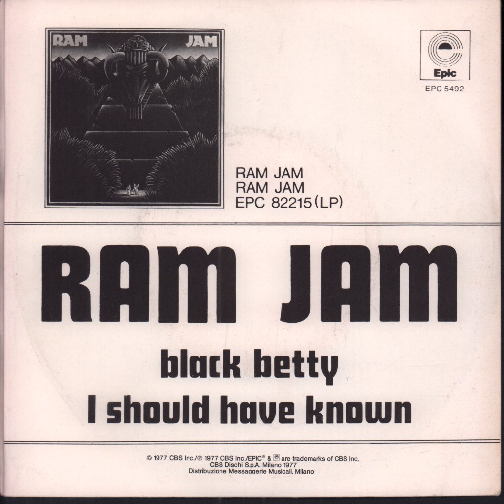 Ram Jam - Black Betty - 7 Inch