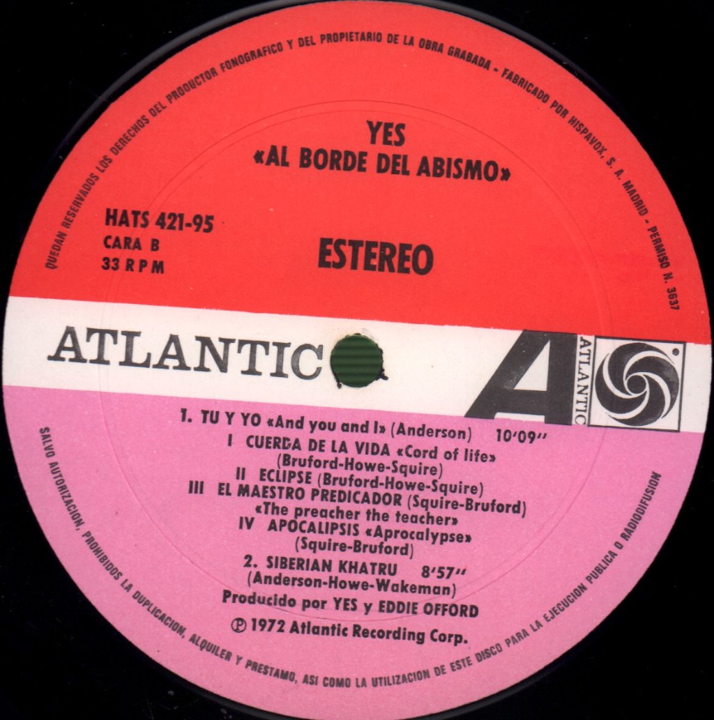 Yes - Close To The Edge - Lp