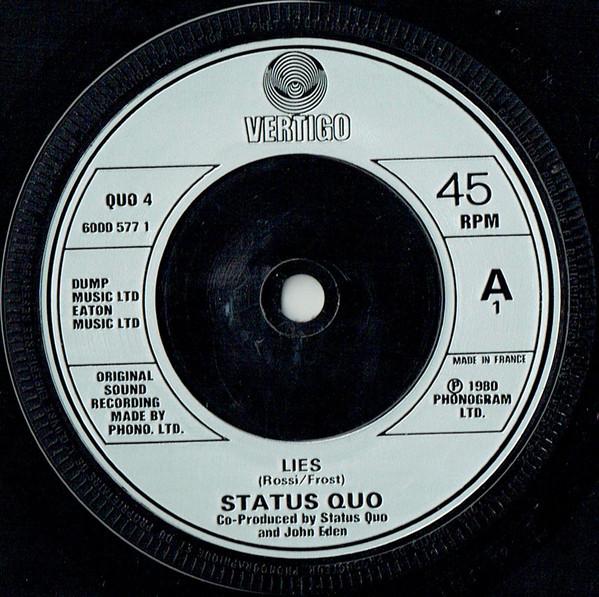 Status Quo - Lies / Don't Drive My Car - 7 Inch
