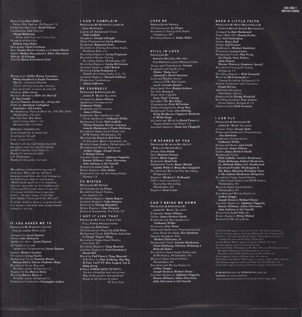 Patti Labelle - Be Yourself - Lp
