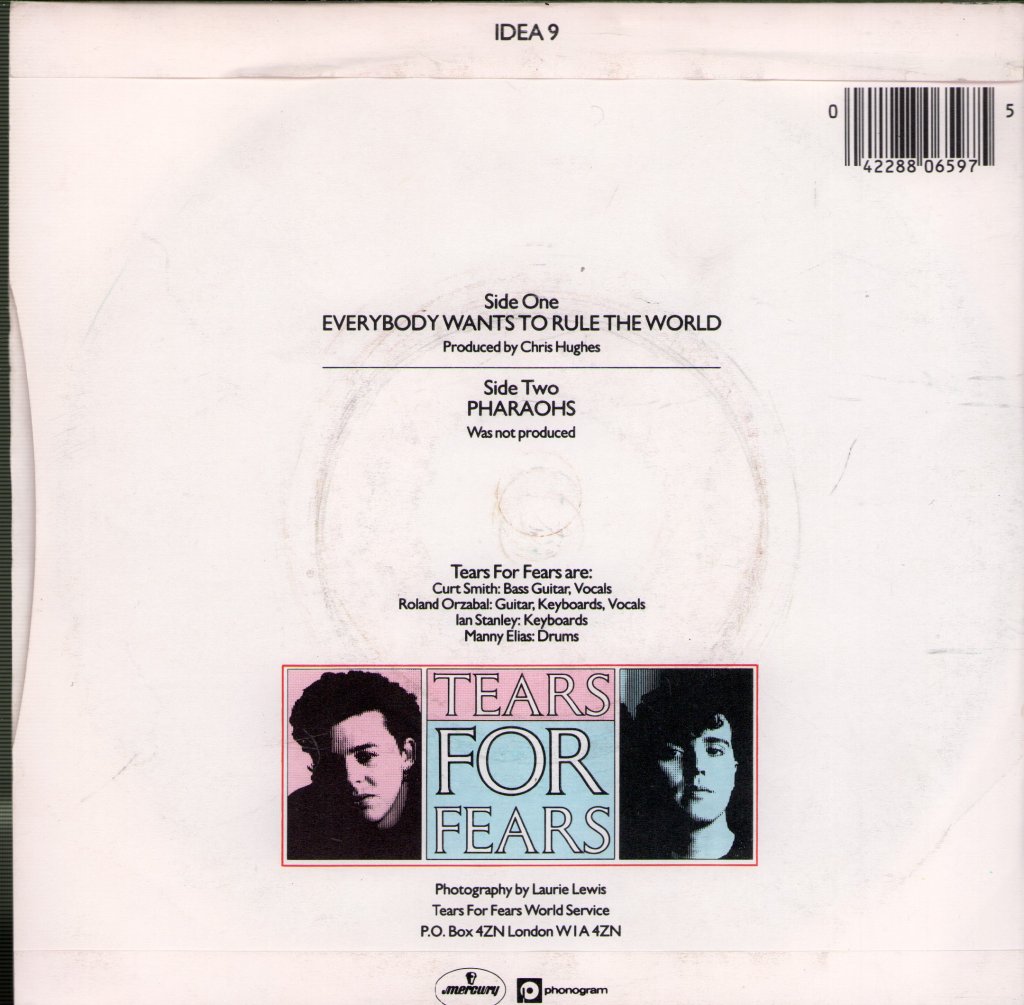 Tears For Fears - Everybody Wants To Rule The World - 7 Inch