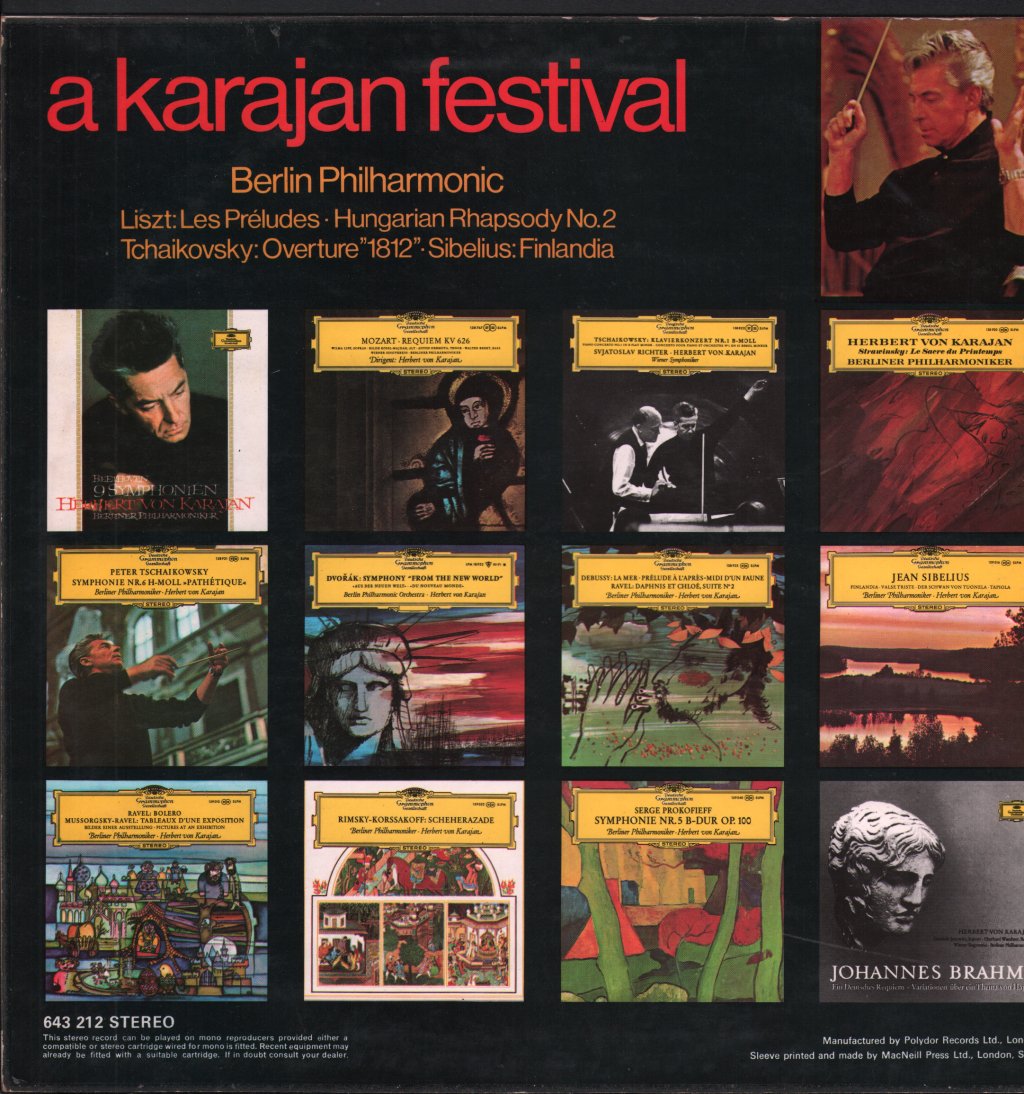 Herbert Von Karajan And Berlin Philharmonic - A Karajan Festival - Lp