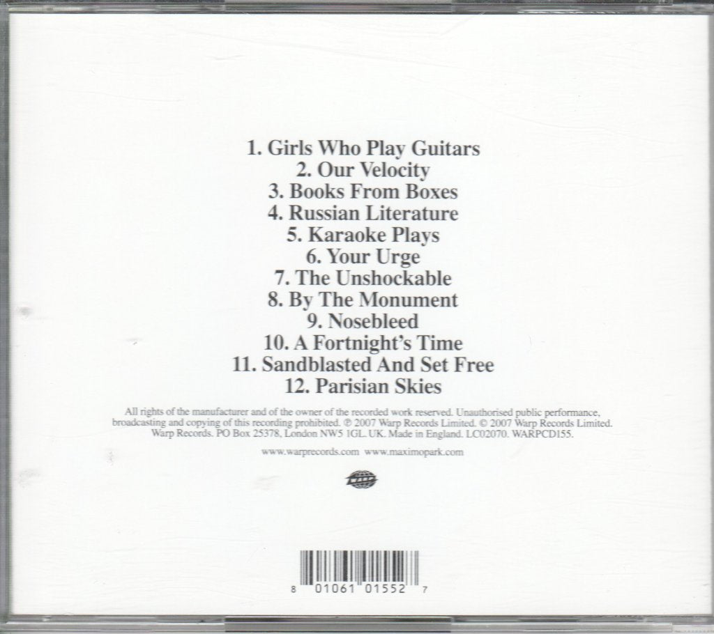 Maximo Park - Our Earthly Pleasures - Cd