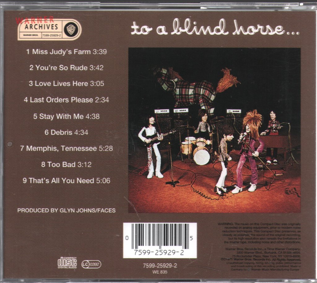 Faces - A Nod Is As Good As A Wink...To A Blind Horse - Cd