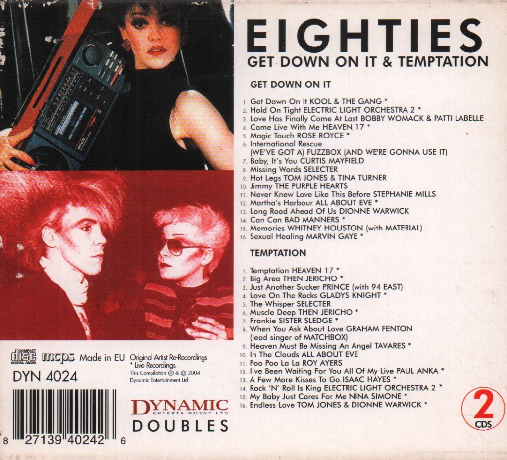 Eighties - Get Down On It and Temptation - Double Cd