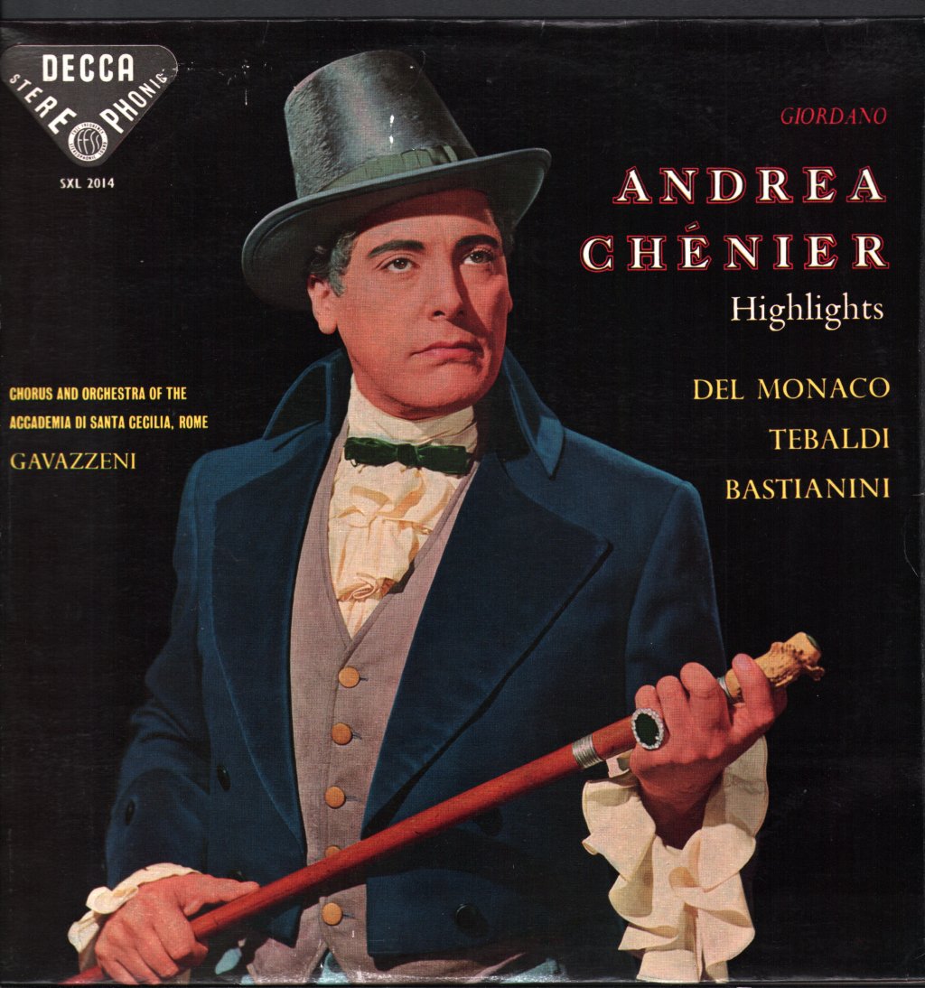 Mario Del Monaco / Renata Tebaldi / Ettore Bastianini / Gianandrea Gavazzeni - Andrea Chénier - Highlights - Lp