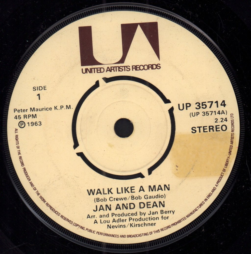 Jan And Dean - Walk Like A Man - 7 Inch
