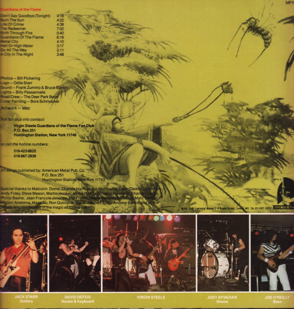 Virgin Steele - Guardians Of The Flame - Lp