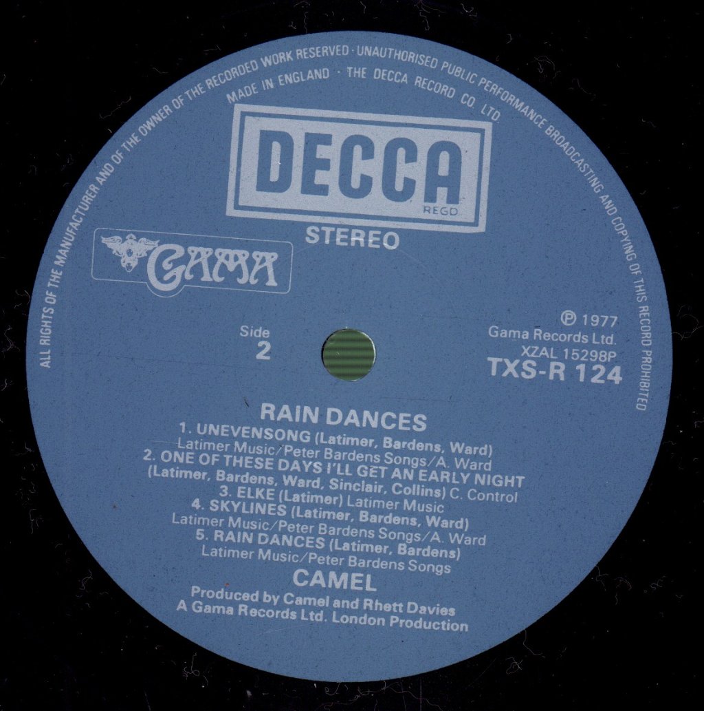 Camel - Rain Dances - Lp