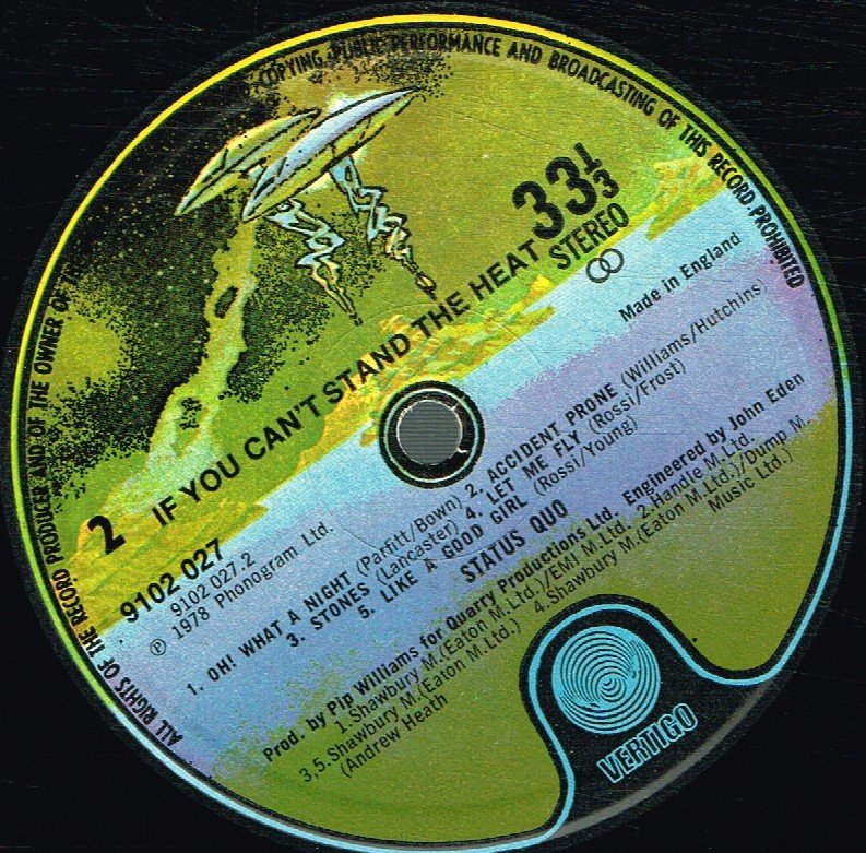 Status Quo - If You Can't Stand The Heat - Lp