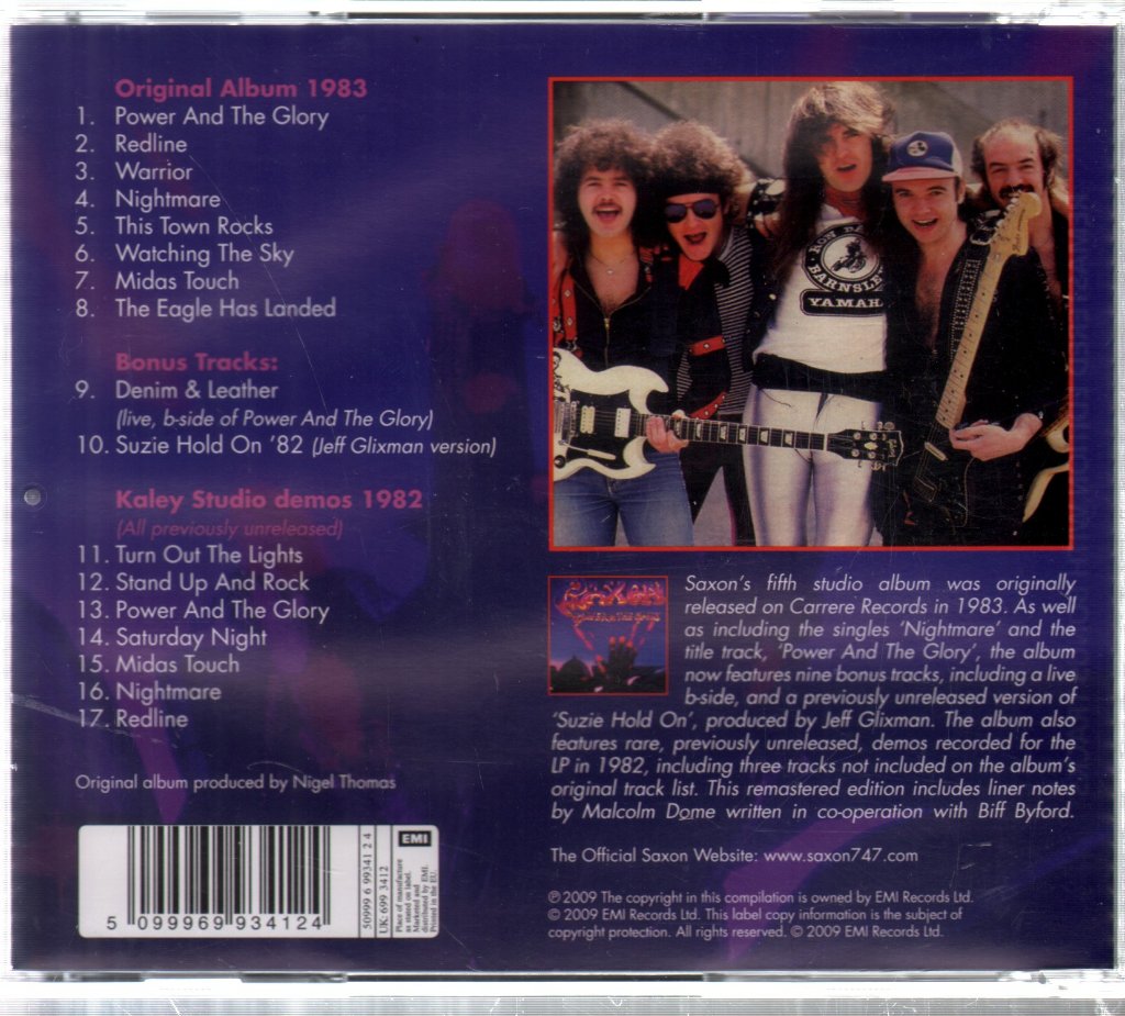Saxon - Power And The Glory - Cd