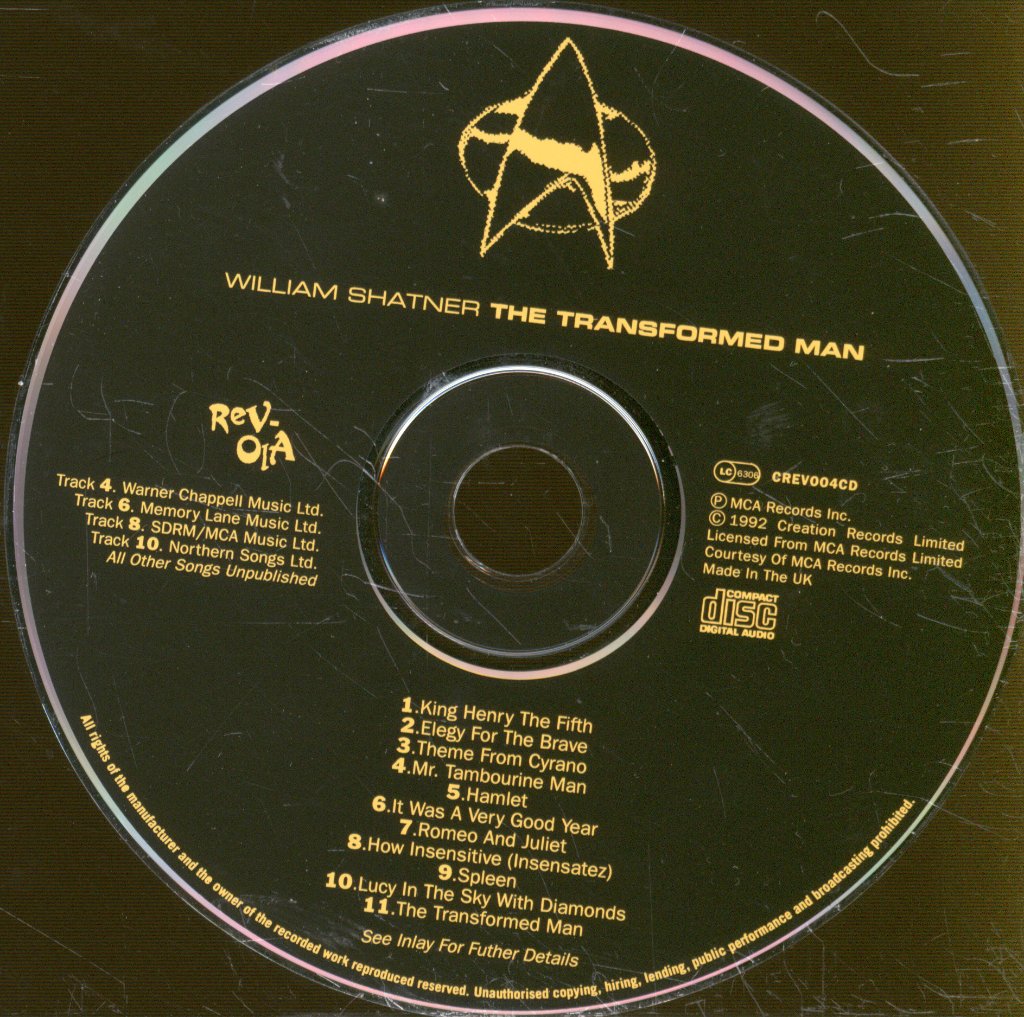 William Shatner - Transformed Man - Cd
