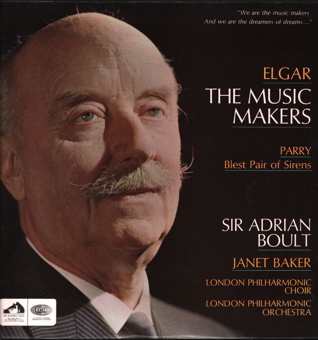 Sir Adrian Boult / Janet Baker / London Philharmonic - Elgar - Music Makers / Parry - Blest Pair Of Sirens - Lp