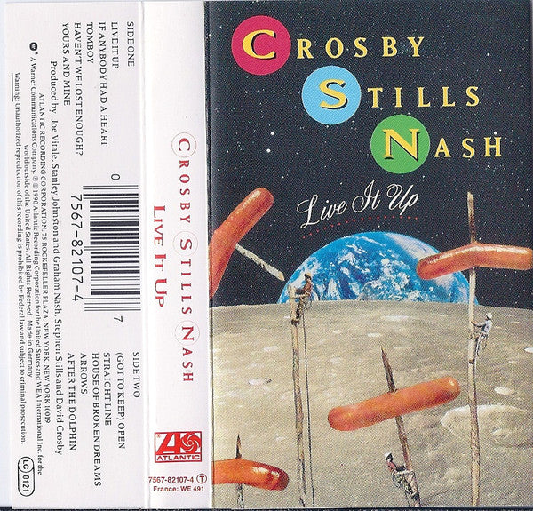 Crosby Stills And Nash - Live It Up - Cassette