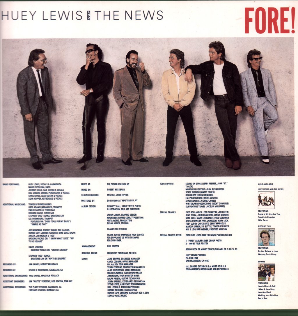 Huey Lewis And The News - Fore - Lp