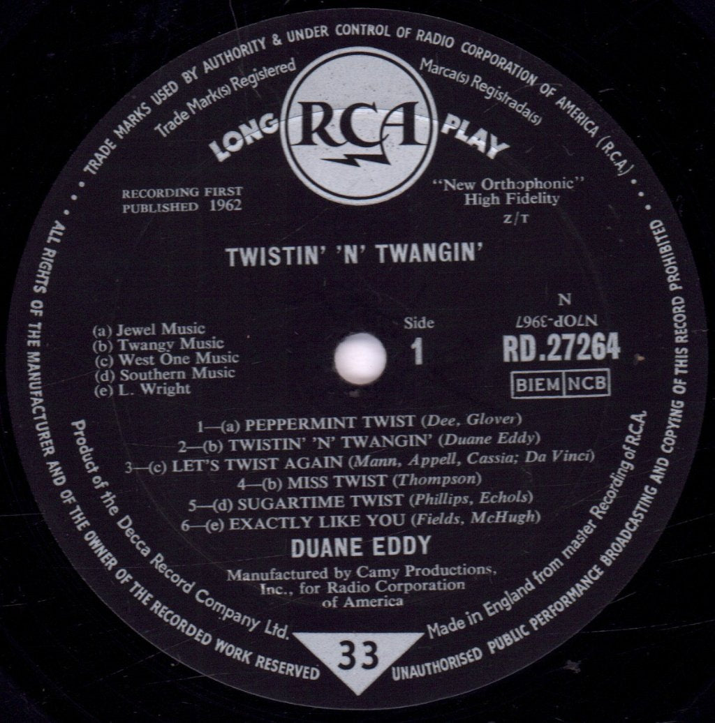Duane Eddy - Twistin' N Twangin' - Lp