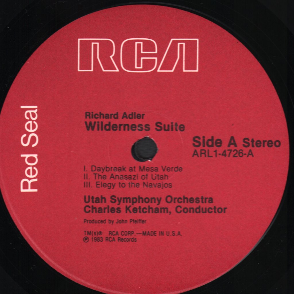 Utah Symphony Orchestra / Charles Ketcham - Richard Adler - Wilderness Suite - Lp