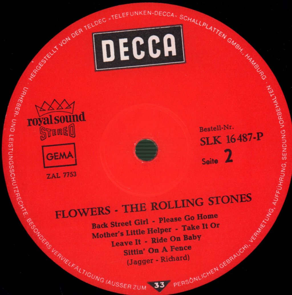Rolling Stones - Flowers - Lp