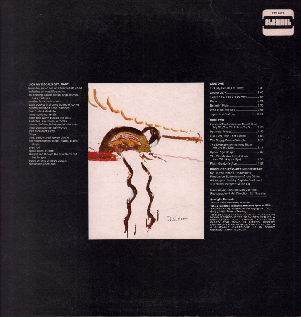 Captain Beefheart And His Magic Band - Lick My Decals Off Baby - Lp
