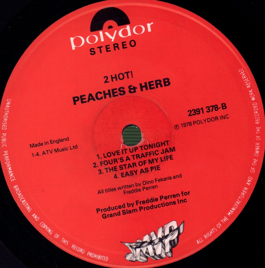 Peaches And Herb - 2 Hot! - Lp