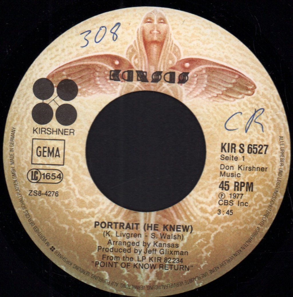 Kansas - Portrait (He Knew) - 7 Inch