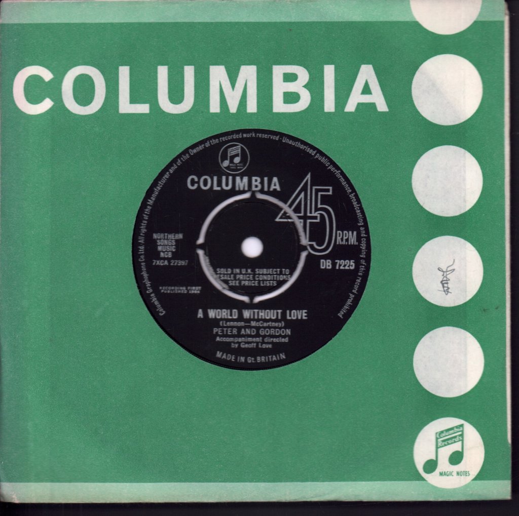 Peter And Gordon - A World Without Love - 7 Inch