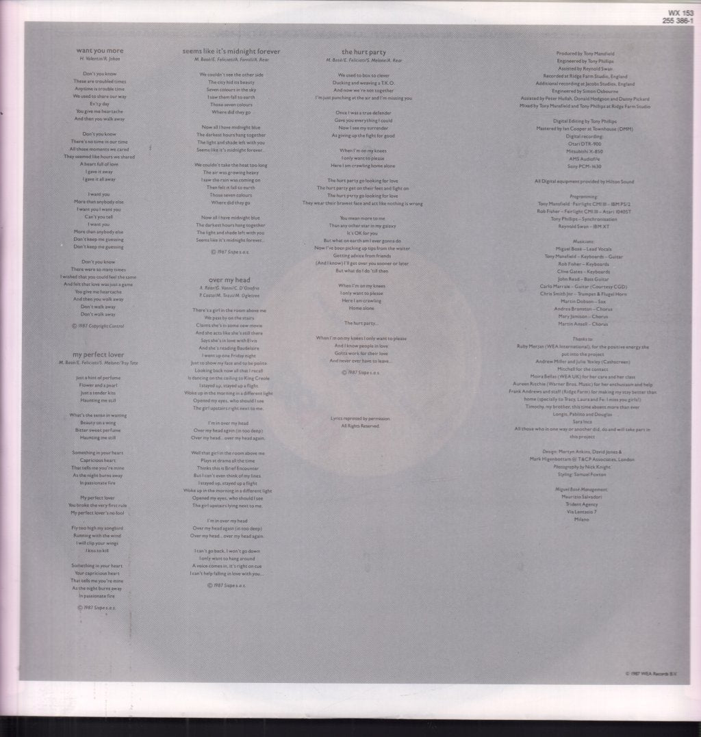 Miguel Bose - Xxx - Lp