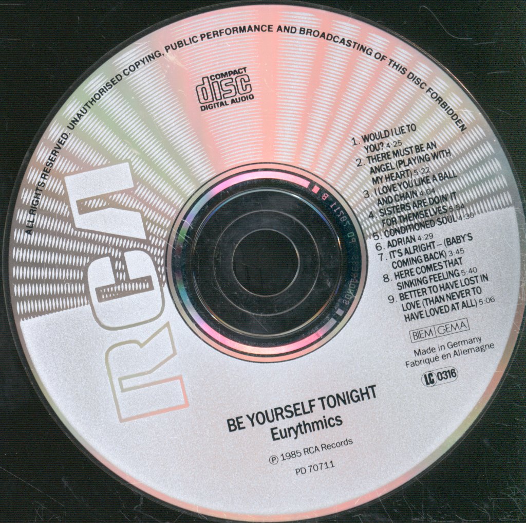 Eurythmics - Be Yourself Tonight - Cd