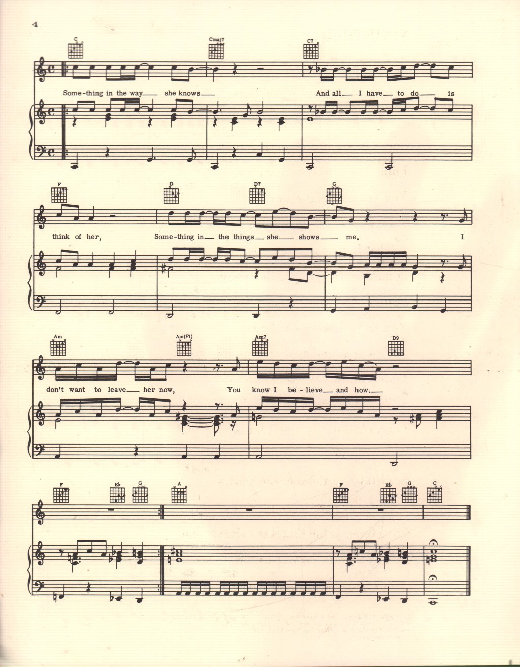 Beatles - Something - Sheet Music