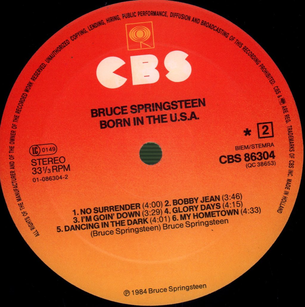 Bruce Springsteen - Born In The Usa - Lp