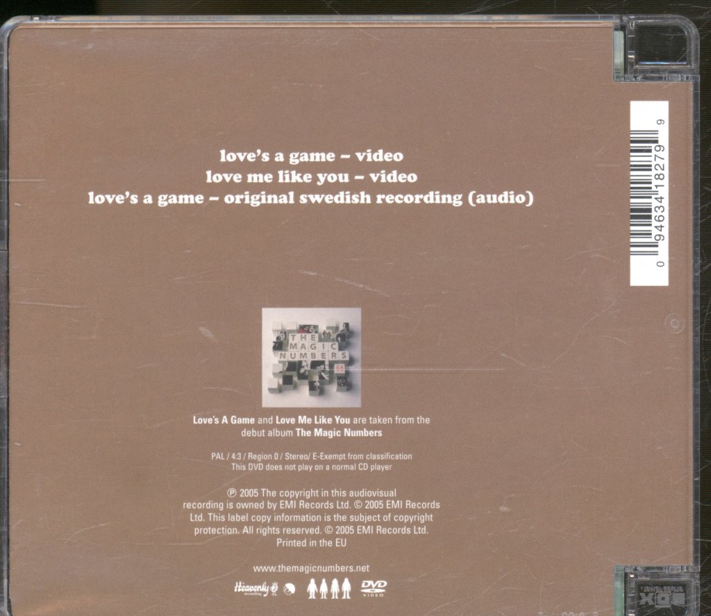 Magic Numbers - Love's A Game - Dvd
