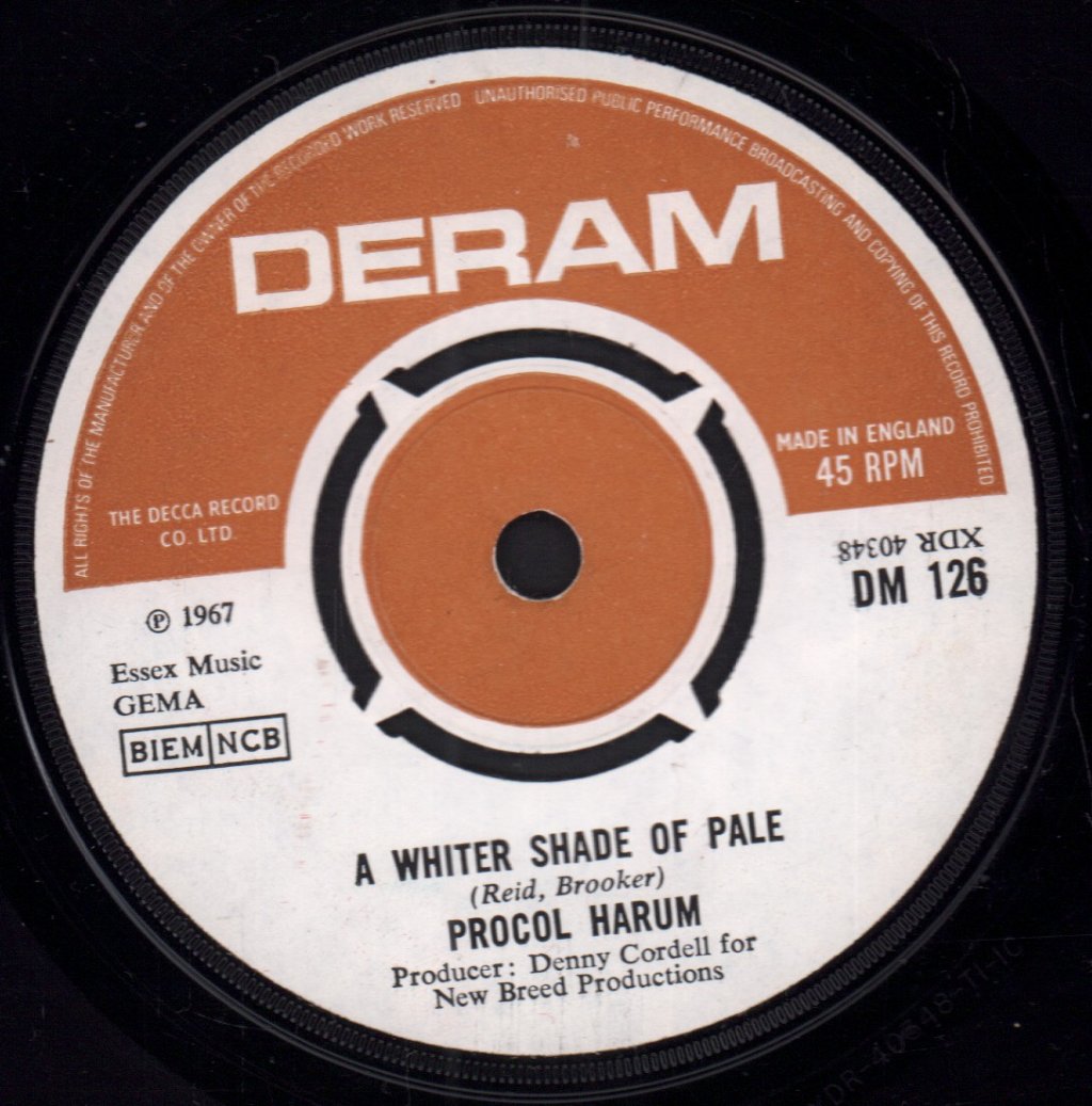 Procol Harum - A Whiter Shade Of Pale - 7 Inch